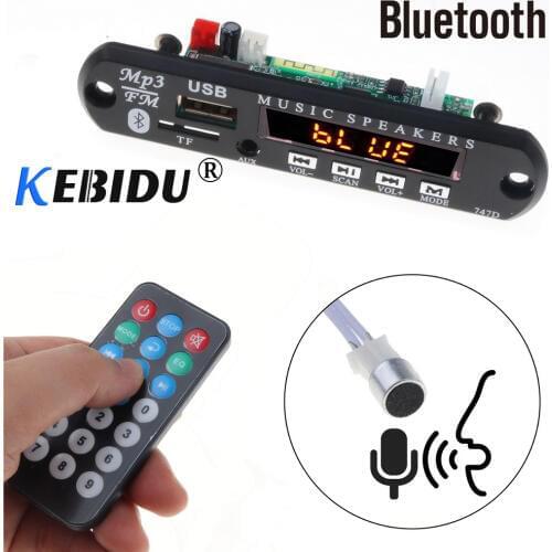 Kebidu 5 12V Bluetooth MP3 Player Decoder Board Bluetooth Handfree MP3 WMA Decoder Board Audio Music Module USB TF Radio For Car