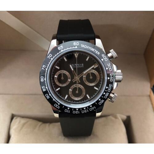 Sapphire Crystal 39mm PARNIS Japanese quartz movement mens watch Multi-function quartz watches 5Bar pa88-p8