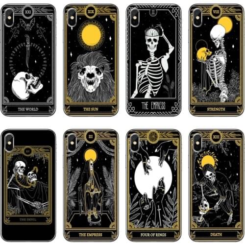 Soft Phone Case Death Tarot Cards art For Samsung Galaxy A71 A70 A60 A51 A50 A41 A40 A31 A30 A20E A21S A12 A10 A7 A5 A3