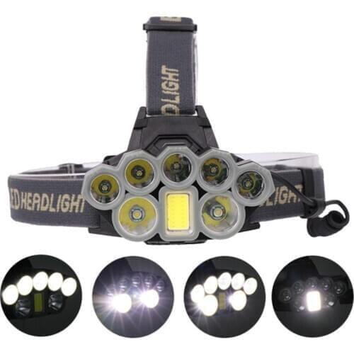 8LED T6 Head Lamp USB Rechargeable Head Light Flashlight Camping Head lamp LED Headlight Power by18650 Battery Outdoor Camping