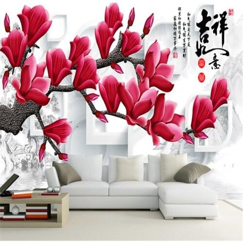 Custom 3D Mural Wallpaper Warm Romantic Love 3D TV Background Wall