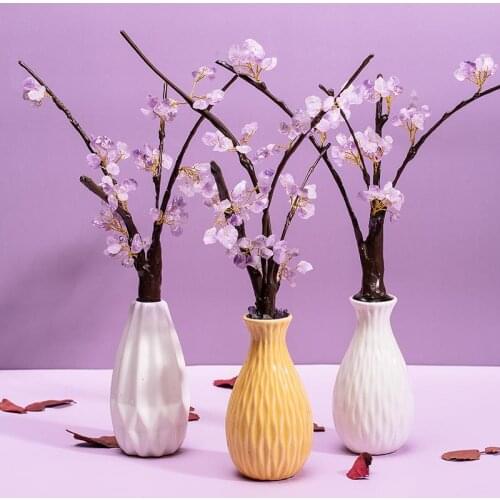 Natural amethyst crystal stone ceramic gifts Home Decoration