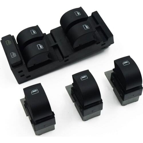 New For Audi A3 A6 C5 RS6 S6 Allroad 1998 - 2004 4PCS Single Master Power Window Switch Panel Button 4B0 959 851 / 4B0 959 855A