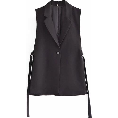 New Jacket Women Blazer Gilet Sleeveless Vest Vogue Casual Streetwear za Woman Waistcoat Tops veste femme