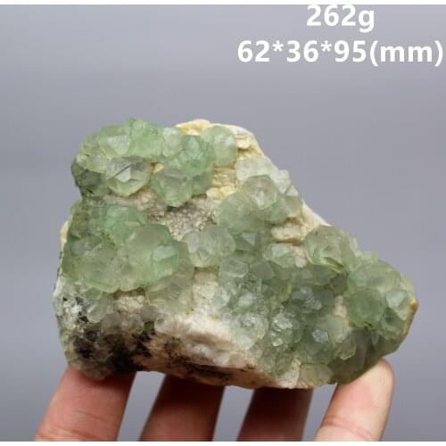100% Natural Polyhedron light green fluorite mineral specimens Stones and crystals Healing crystal quartz free shipping