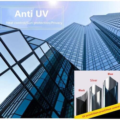 One Way UV-proof Glass Sticker Solar Reflective Mirror Window Film Insulation Film Self-Adhesive Sticky PET Film decorative film
