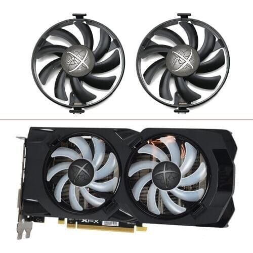 2pcs FDC10U12S9-C VIDEO CARD FAN For XFX AMD Radeon RX 470 480 580 RX580 RX480 RX470 EDITION Crimson Graphics Card Cooling Fan