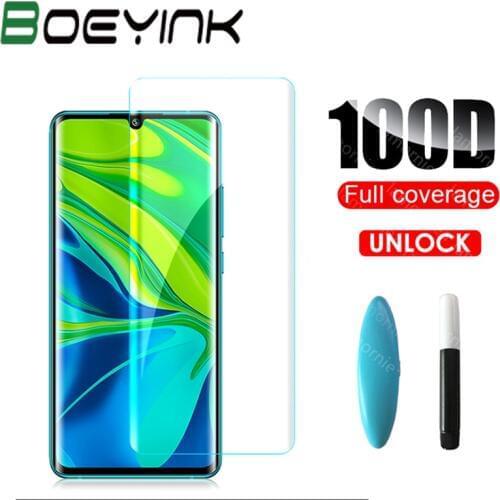 UV Tempered Glass for Xiaomi Mi Note 10 CC9 Pro Liquid UV Glue Screen Protector For Xiomi Redmi note 8 8T Pro Mi CC 9 Pro Note10