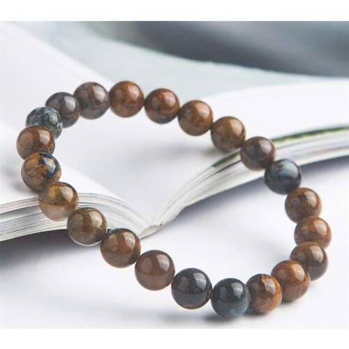 9mm Genuine Natural Pietersite Gems Stone Bracelets For Women Female Stretch Healing Crystal Round Beads Bracelet