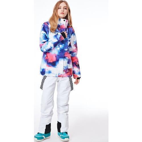 2019 SMN Women Ski Jacket Pant Snowboard Skiing Suit Windproof Waterproof Thermal Outdoor Sport Wear Female Clothing Trouser Set
