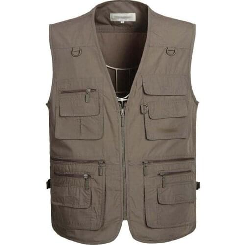 New Fashion Travel Pocket Vest Men Sleeveless Jacket Casual Business Waistcoat V-Neck Brand Clothing Plus Size 5XL