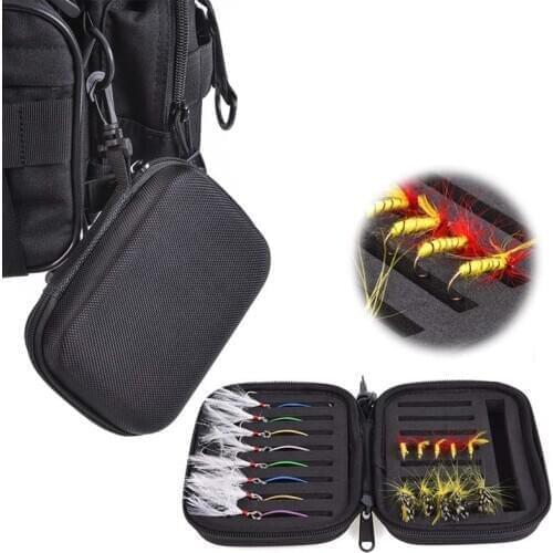 1 PCS Multi-Purpose Black Portable Outdoor EVA Foam Fly Fishing Lure Bait Storage Case Box Pouch Fishing Tackle Bags