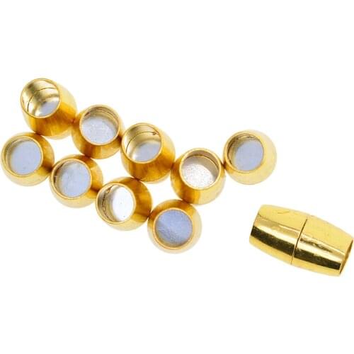 20pcs Barrel Magnetic Clasps Connector for DIY Necklace Bracelet Bronze Gold