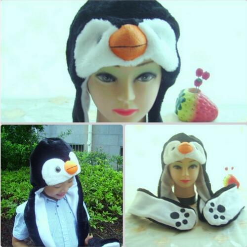 30*90cm Long Cartoon Hat Stuffed Animal Toys Stuffed Clothing dress up Bear Rabbit Dog interesting Toys For Children Teenagers