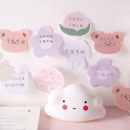 30 Pcs Cute Cartoon Fruits Animal Sticky Notes Self-stick Memo Pad Sets For Pet Lovers Kids Girls To Do List Reminder Paper Pad