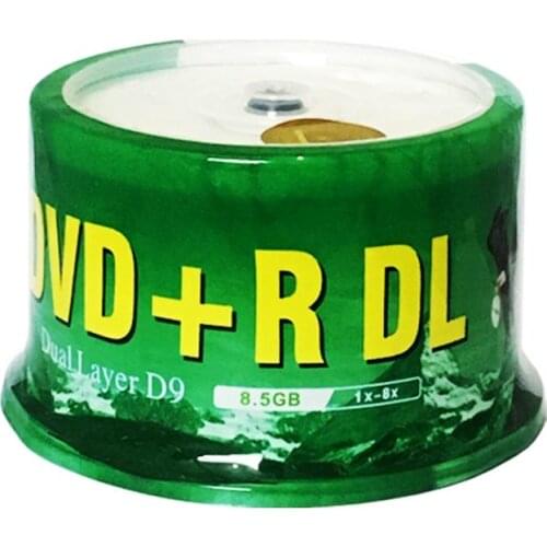 50 Pieces Banana White Inkjet Printable 8X DVD+R DL Double Layer Recordable Disc Media 8.5GB DVD disc original cake box