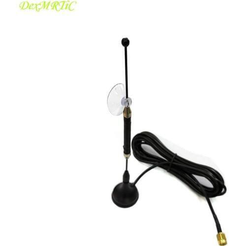 1PC 4G LTE antenna 10dbi high gain small sucker base aerial 3m extension cable SMA male NEW wholesale price