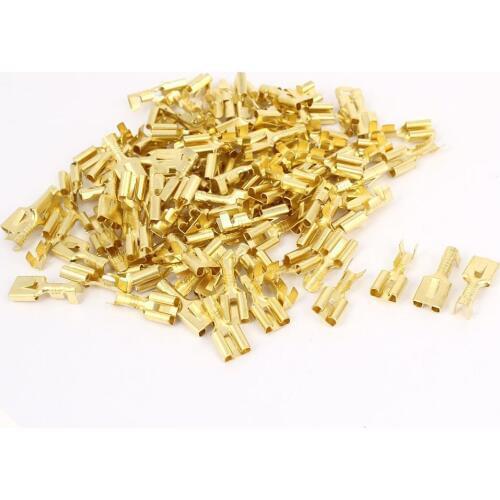 Car 6.3mm Crimp Electrical Connector Terminalsx100