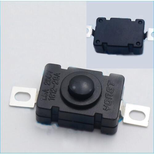 Free shipping 1000pcs Touch Flashlight Self Lock SPST Push Button Switch AC/DC 250V 1.5A