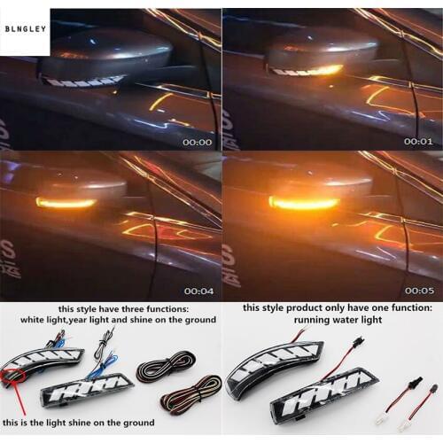 Free shipping 2pcs/lot Dynamic running water Blinker Indicator Rearview Mirror Turn Light for 2012-2018 Ford Focus 3 MK3