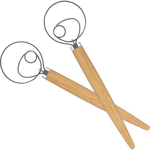 Pastry Blenders Stainless Steel Dough Blender Whisk Beater Wood Handle Coil Mixer Bread Stir Bakeware Kitchen Accesories Gadgets