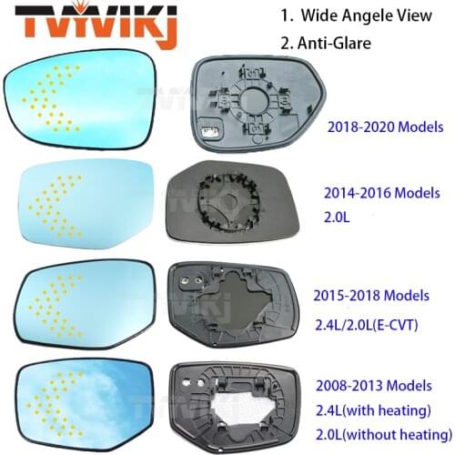 TVYVIKJ Side Rearview Mirror Blue Glass Lens with LED Indicate light For HONDA Accord 2008-2020 Wide Angle View anti glare