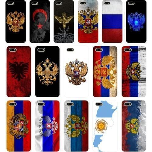 084AA Russia Flag Emblem Soft Silicone Tpu Cover Case for huawei Honor 7a 5.45 pro 5.7 7c 7x y5 2018 case