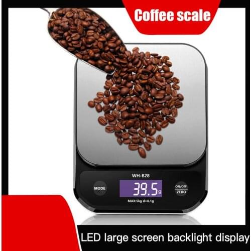 Coffee Scale 5kg 0.1g Waterproof Rechargeable Coffee Drip Scale Digital Scale Mini Digital Kitchen Jewelry Scale Coffeware Sets