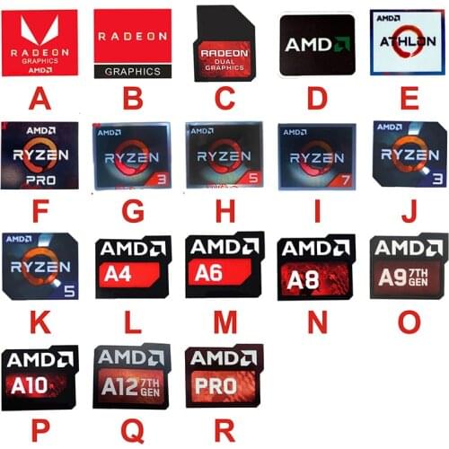 DIY Decorative Label AMD Processor Series Athlon ATHLON Ryzen Ryzen R 3 5 7 logo PRO7 Generation A9A12 Sticker