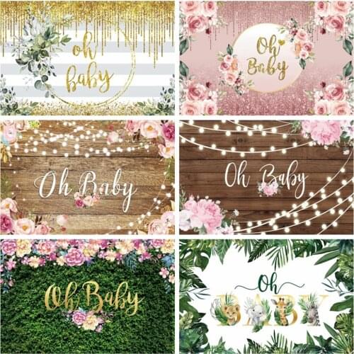 Yeele Flower Floral Golden Dots Baby Birthday Wedding Backdrop Vinyl Custom Photography Background Photophone Banner Photocall