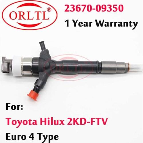 Common Rail Injector 23670-09350 New Nozzle 23670 09350 Fuel Sprayer 2367009350 For Toyota Hilux 1KD-2KD D4D Injector 09350