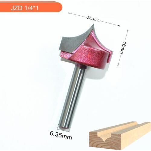 6.35mm*25.4mm,1pcs,Free shipping CNC Machine Woodworking Milling Cutter,Solid carbide End Mill,NeedleNose Bit,MDF,Wood tool