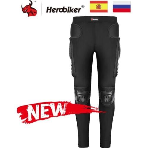 HEROBIKER Motorcycle Motocross Pants Long Armor Motorcycle Pants Ski Skating Cycling Motocross Protective Gear Hip Protector