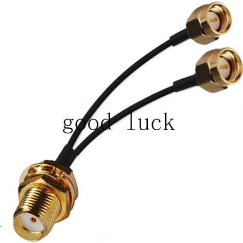 10pcs RG174 Cable SMA Female to 2 SMA Male Connector RF Pigtai Extension Cable 10/15/20/30/50cm /1m