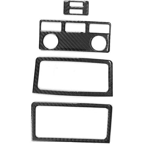 Car Carbon Fiber Rear Air Condition Vent Cover Trim Accessory Left Hand Driving Fit for BMW 5 Series E60 2005-2010