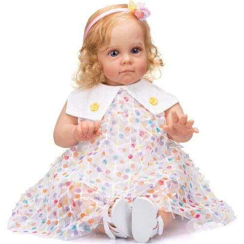 60cm baby doll reborn toddler princess girl Maggie Handmade Silicone vinyl adorable children gift playmate bonecas