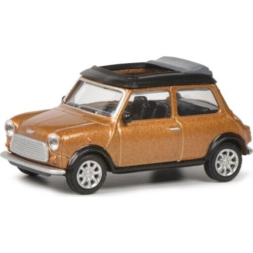 Schuco 1:64 Mini Cooper brown met Diecast Model Car