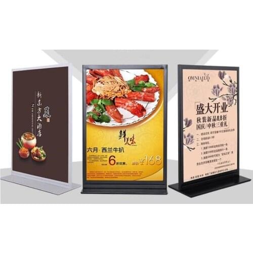 Desktop poster display stand POP vertical card KT board billboard table advertising rack A3/A4 double-sided brand display shelf