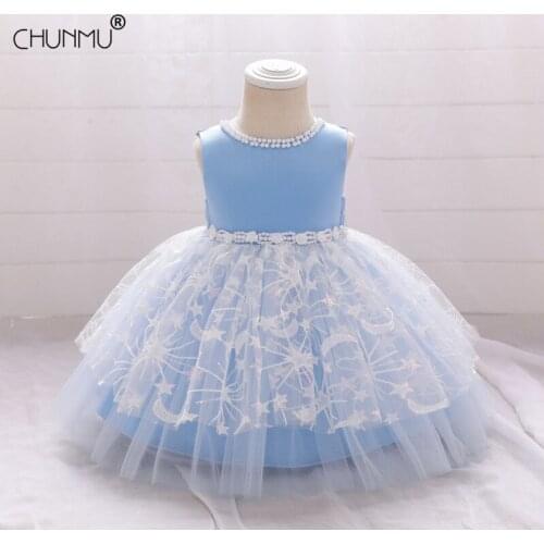 Baby Girls Baptism Dress Lace Embroidery Princess Birthday Toddler Christening Clothes Gown Tutu Kids Dresses for Baby