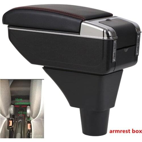 For Fiat Panda armrest box For FIAT PANDA II armrest box cup holder USB interface interior car-styling