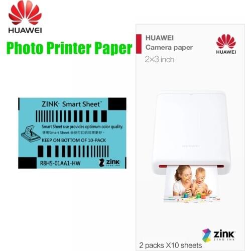 Huawei Mini Portable Pocket Photo AR Printer CV80 100 Sheets HUAWEI Photo Paper Zink 2*3 inch With Anti-counterfeiting