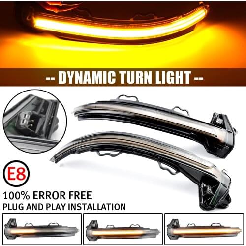 For Audi A4 S4 RS4 B9 2016-2019 A5 S5 RS5 Dynamic Turn Signal LED Light Side Wing Rearview Mirror Indicator Sequential Blinker