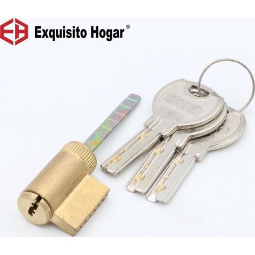 Locking Lock Door Cylinder Handle Pressure Lock Key Brass Interior Door 9# Single Hardware Core Rod