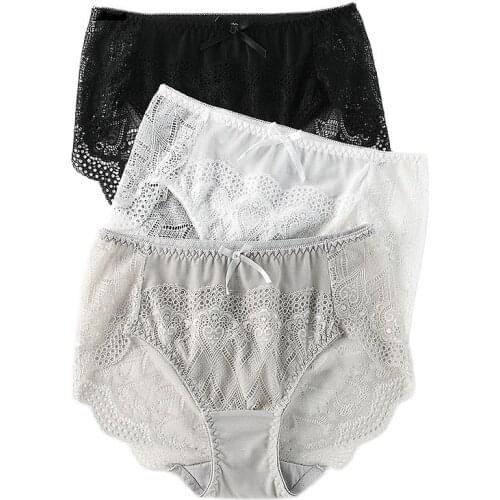 RUIN M-XXXL 4pcs/lot womens lace panties womens panties intimates briefs ladies underwear ultra-thin underwear