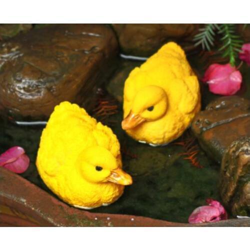 Garden balcony courtyard decoration pan jing pool rockery animal small yellow duck resin crafts set sculpture crafts statue home