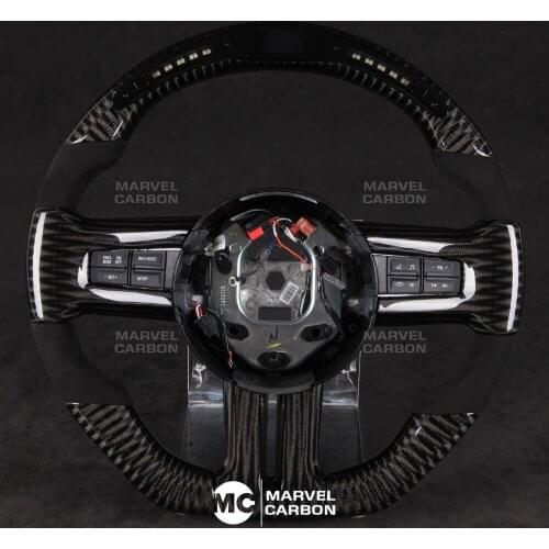 LED Performance Steering Wheel Display Compatible Mustang + 100% Real Carbon Fiber