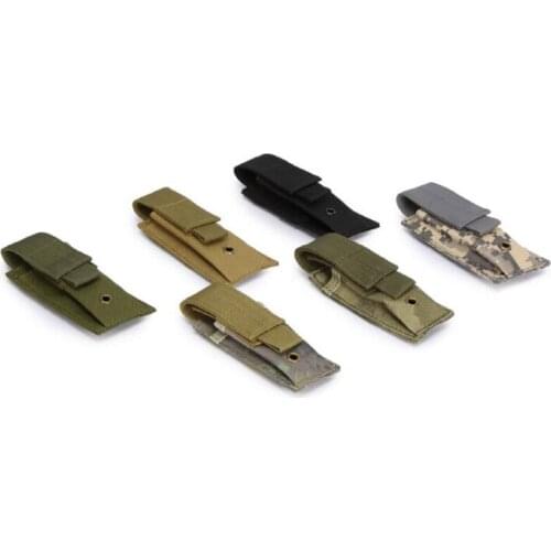 Tactical Single Pistol Magazine Pouch Military Molle Knife Flashlight Sheath Pouch Hunting Airsoft Ammo Camo Multi-tool Bags