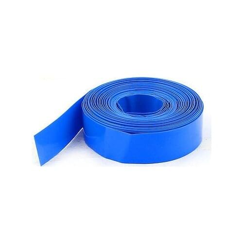16Ft 5M Long 17mm 48% Ratio Blue PVC Heat Shrink Tubing Wrap for 1 x AAA Battery