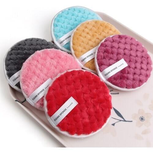 1Pc Makeup Cloth Pads Remover Face Cleansing Towel Reusable Cleansing Makeup Sponge Double Layer Nail Art Cleaning Wipe Tools