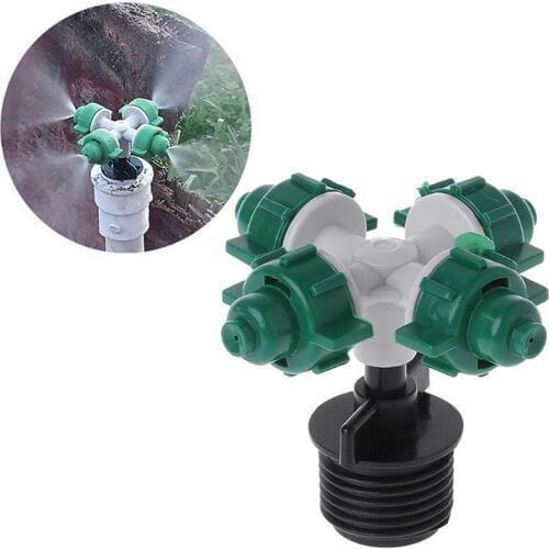1PC Durable Spray Nozzle Water Sprayer Cross Nozzle External Thread Connector Irrigation Dropper Garden Anti Drip Misting Nozzle